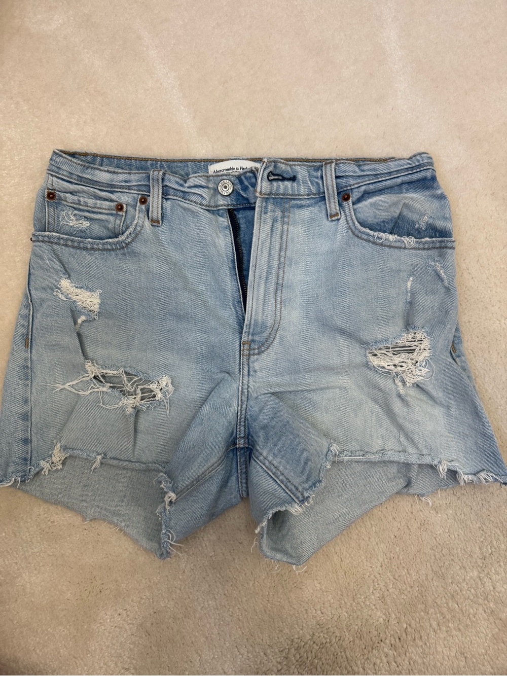Abercrombie & Fitch High Rise Denim Shorts